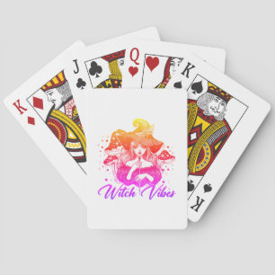 Baraja De Cartas vibraciones de bruja feliz de Halloween