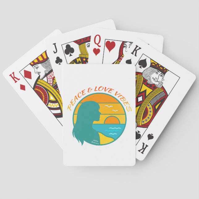 Baraja De Cartas Vibraciones de Paz y Amor (Reverso)