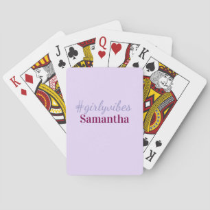 Baraja De Cartas vibraciones femeninas hashtag rosa lila claro