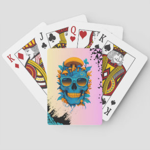 Baraja De Cartas Vibrante cráneo-gótico psicodélico