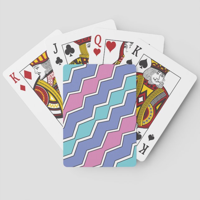 Baraja De Cartas Vibrante Picos ZigZag (Reverso)