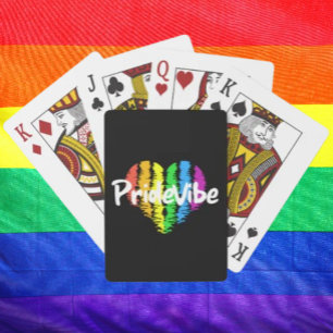 Baraja De Cartas Vibrante PrideVibe: Trate con el corazón arcoiris