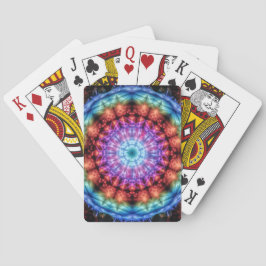 Baraja De Cartas Vibrante Tie Dye Kaleidoscope Arcoiris Mandala
