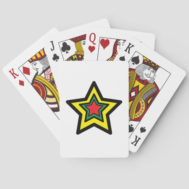 Baraja De Cartas ⭐ Vibrantes tarjetas de tres estrellas (Reverso)