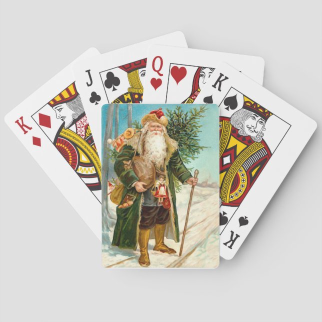 Baraja De Cartas Victorian Santa Claus (Reverso)