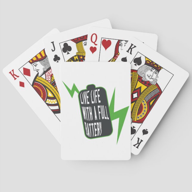 Baraja De Cartas Vida con batería llena (Reverso)