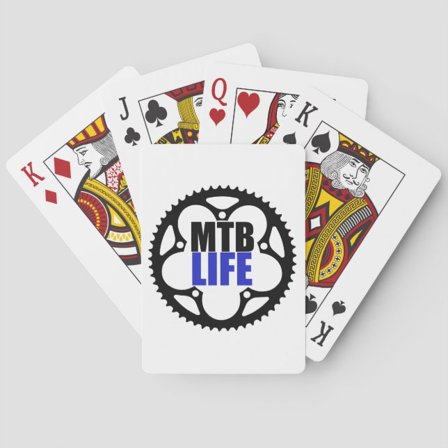 Baraja De Cartas Vida de Bicicleta de Montaña (Reverso)