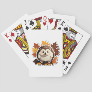 Baraja De Cartas Vida de bosque acogedor de erizo