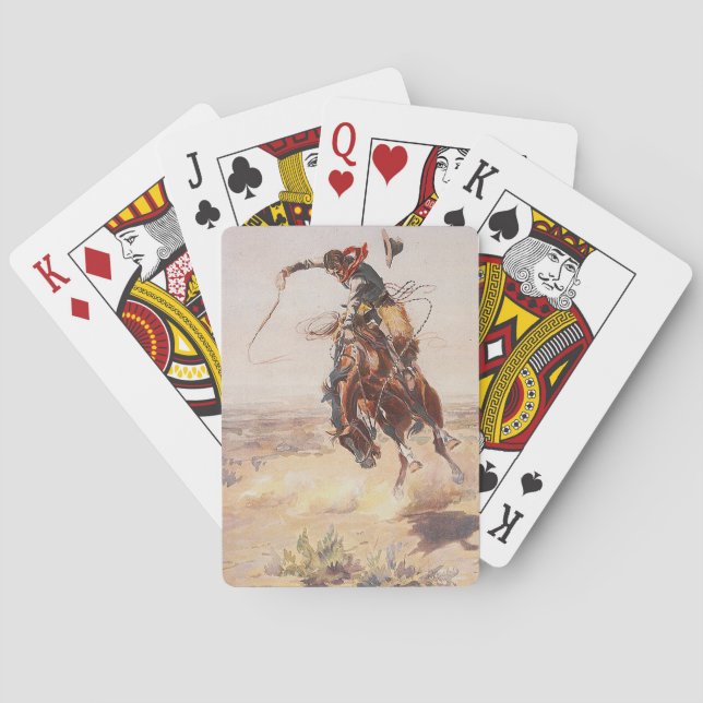 Baraja De Cartas Vida del vaquero de la CAMISETA (Reverso)