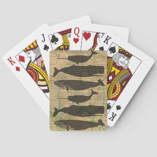 Baraja De Cartas Vida marina náutica de ballena antigua