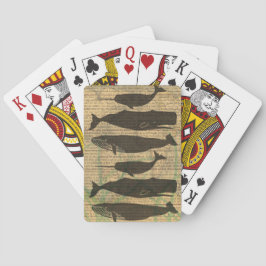Baraja De Cartas Vida marina náutica de ballena antigua