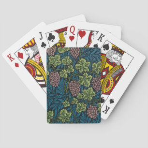 Baraja De Cartas Vides con racimos de uvas rosadas