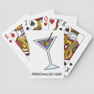 BARAJA DE CARTAS VIDRIO DE MARTINI