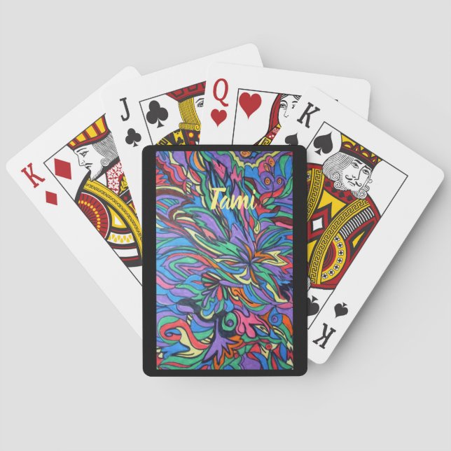 Baraja De Cartas vidrio manchado (Reverso)