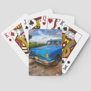 Baraja De Cartas Viejo auto clásico americano en Trinidad, Cuba