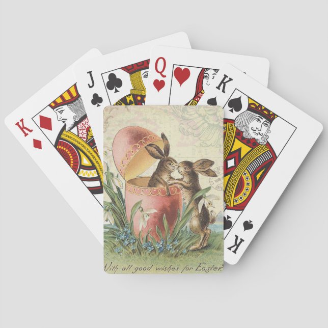 Baraja De Cartas Viejos conejitos de Pascua (Reverso)
