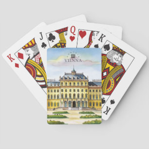 Baraja De Cartas Viena Austria Acuarela Ciudad Recuerdo de Viaje