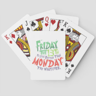 Baraja De Cartas Viernes 13 es Mejor que Lunes lo que sea