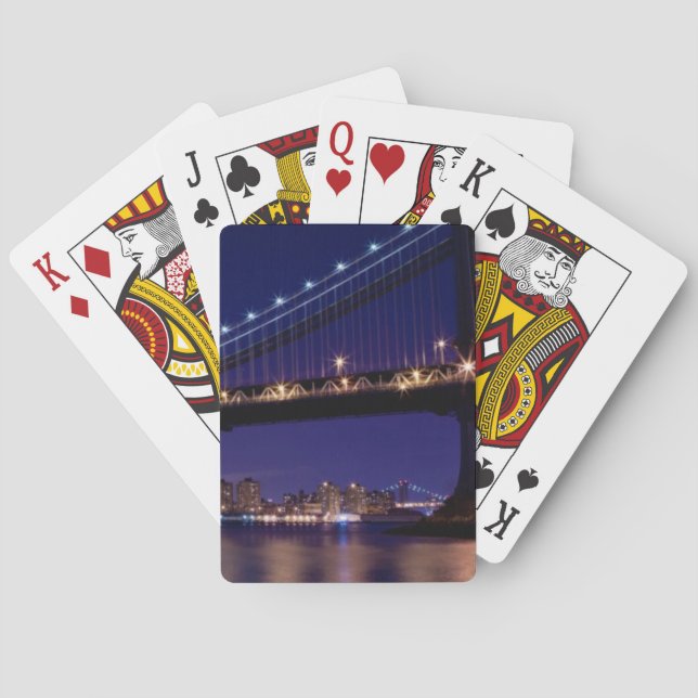 Baraja De Cartas View of Manhattan bridge at night (Reverso)
