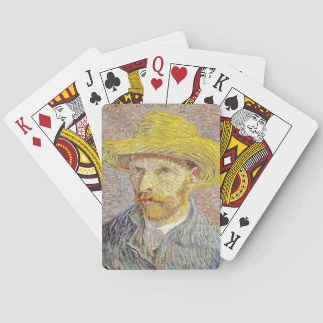 Baraja De Cartas Vincent van Gogh - Autorretrato con Gorra de paja (Reverso)