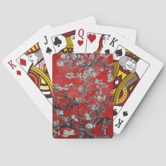 Baraja De Cartas Vincent van Gogh Brands con rojo de la flor de alm
