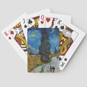 Baraja De Cartas Vincent van Gogh - Camino con ciprés y estrella