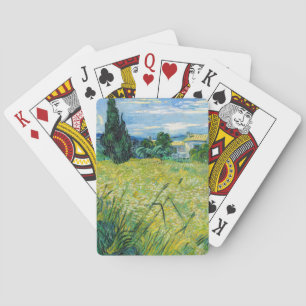Baraja De Cartas Vincent van Gogh - Campo de trigo verde con ciprés