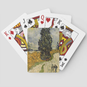 Baraja De Cartas Vincent van Gogh   Carretera con cipreses, 1890