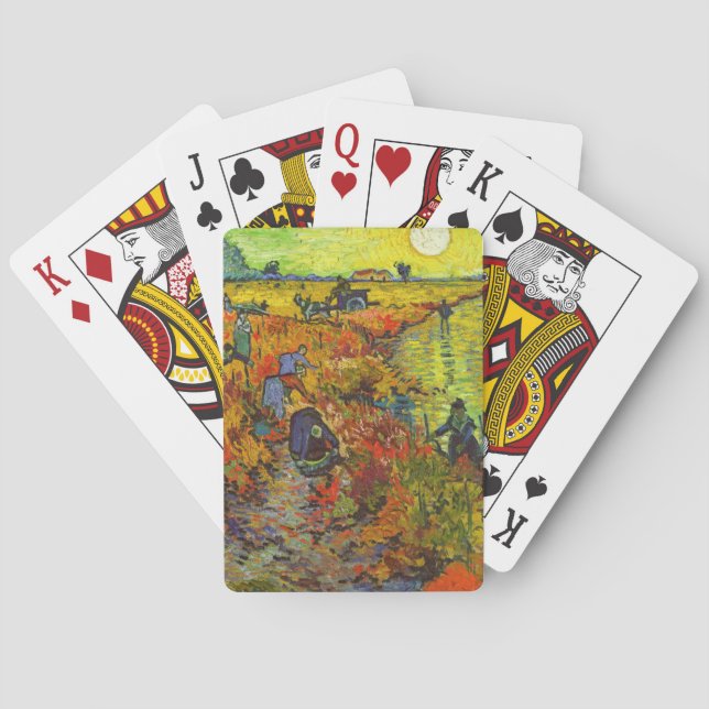 Baraja De Cartas Vincent van Gogh - El Viñedo Rojo (Reverso)
