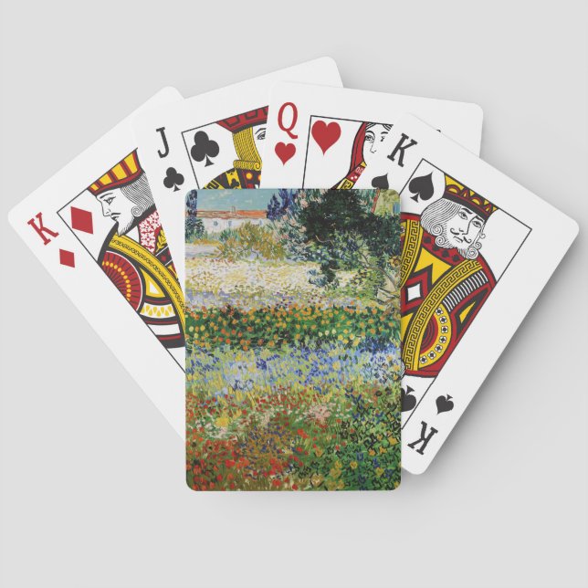Baraja De Cartas Vincent van Gogh - Jardín de flores (Reverso)