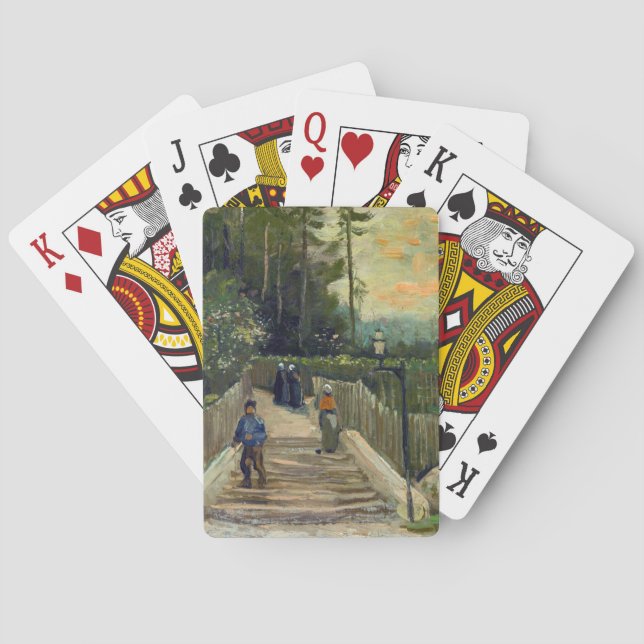Baraja De Cartas Vincent van Gogh - Sendero inclinado en Montmartre (Reverso)