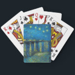 Baraja De Cartas Vincent Van Gogh Starry Night Over the Rhone<br><div class="desc">Noche maestra Van Gogh Starry Night - Un cuadro de Vincent Van Gogh,  Starry Night Over the Rhone,  muestra una noche llena de estrellas y un puente. Pintado en Arles Francia por la noche,  pintado en 1888.</div>