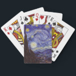 Baraja De Cartas Vincent Van Gogh Starry Night Vintage Bella Artes<br><div class="desc">Vincent van Gogh Starry Night Bella Artes Painting Starry Night es un cuadro del artista holandés post-impresionista Vincent van Gogh. El cielo azul nocturno está lleno de nubes, estrellas y una luna creciente brillante. La noche estrellada es la única noche de la serie de vistas desde la ventana de su...</div>