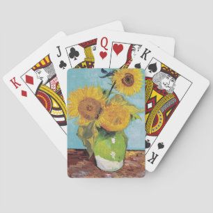 Baraja De Cartas Vincent Van Gogh - Tres Girasoles en un Jarrón