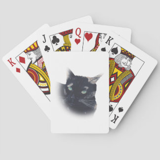 Baraja De Cartas Viñeta de las tarjetas de juego de la cara del gat
