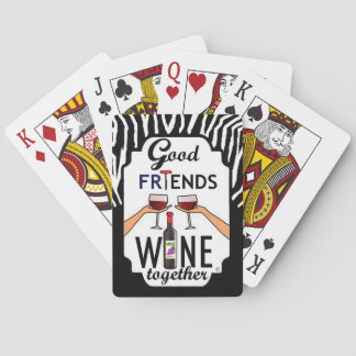 Baraja De Cartas Vino de buenos amigos