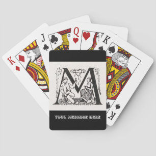 Baraja De Cartas Vino de pareja de bodas de cosecha personalizada