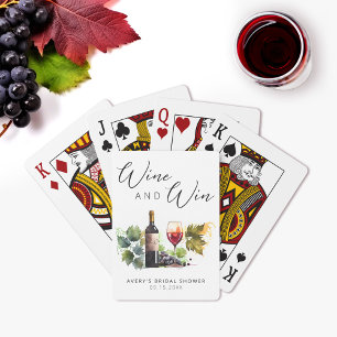 Baraja De Cartas Vino elegante y bodega de vinos acuáticos
