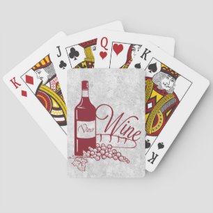 Baraja De Cartas Vino y uvas