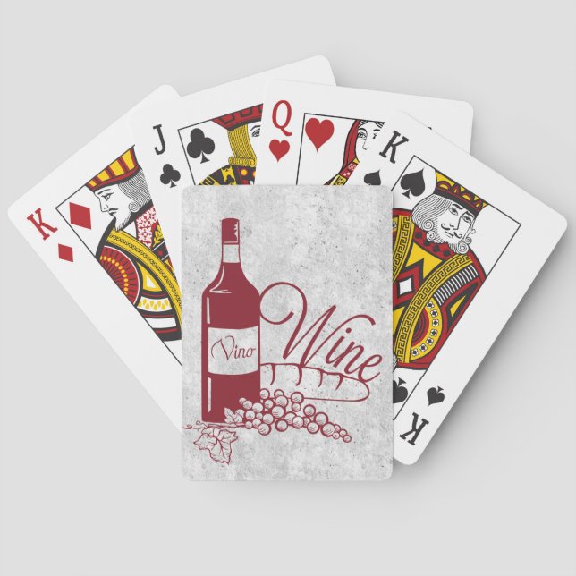 Baraja De Cartas Vino y uvas (Reverso)