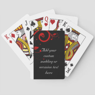Baraja De Cartas Vinos de natalidad negra y roja