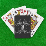 Baraja De Cartas Vintage 21st Birthday For Him Limited Edition<br><div class="desc">👉 Pon una sonrisa en la cara con este personalizado de 21 años jugando a las cartas regalo para él! Este es el regalo perfecto para tu hijo o mejor amigo. #zazzlemade - Simplemente haga clic para personalizar este diseño 🔥 Mis promesas - Este diseño es único - Está diseñado...</div>