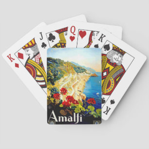 Baraja De Cartas Vintage Amalfi Italia Europa Viajes