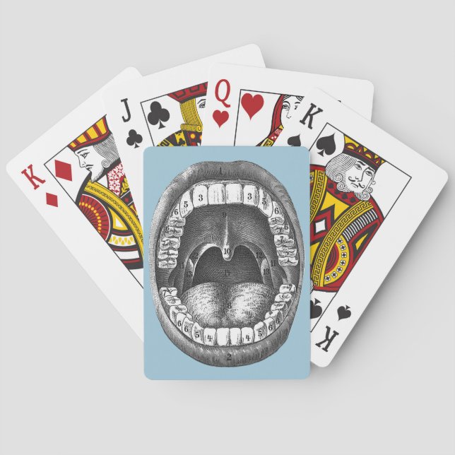 Baraja De Cartas Vintage Anatomical Mouth (Reverso)