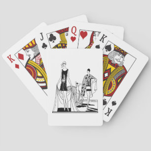 Baraja De Cartas Vintage Art Deco Damas de moda en la playa