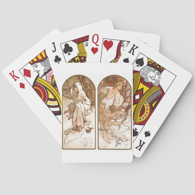 Baraja De Cartas Vintage Art Nouveau Ladies (Reverso)