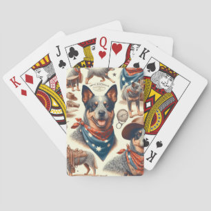 Baraja De Cartas Vintage Australian Cattle Dog Ilustracion