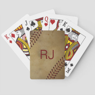 Baraja De Cartas Vintage Baseball con el Personalizado Monogra
