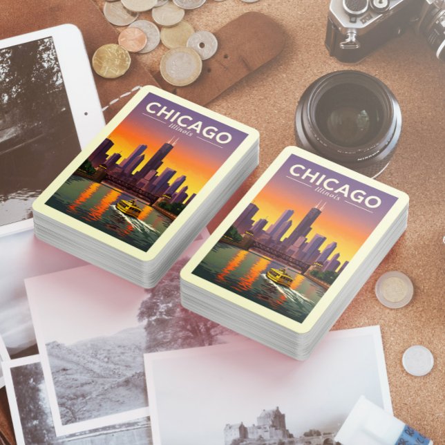 Baraja De Cartas Vintage Chicago Illinois (Subido por el creador)