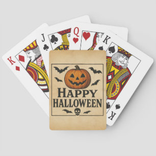 Baraja De Cartas Vintage/classic Happy Halloween jack-o-lantern